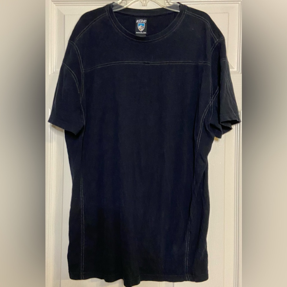 Kuhl Shirt Men's M Engineered Krew Athletic Tee Outdoor Hiking Sports Black